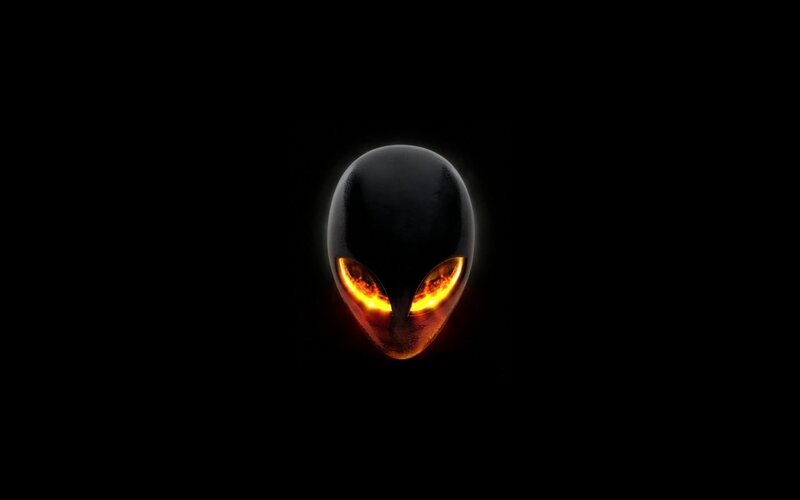 Alien Head Logo — Black, Dark, Dramatic
