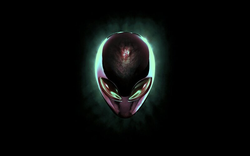 Alien Head Logo — Black, Dark, Mysterious