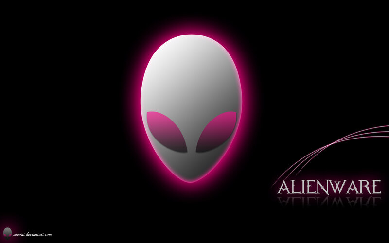 Alien Head Logo — Black, Dramatic, Digital Art, Glow