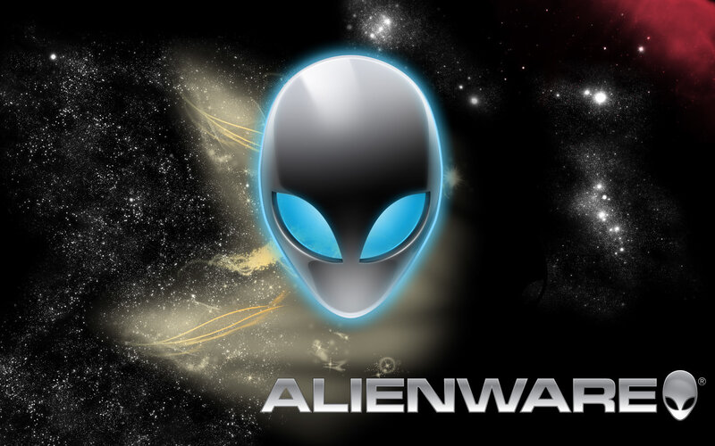 Alien Head Logo — Black, Dramatic, Digital Art, Stars