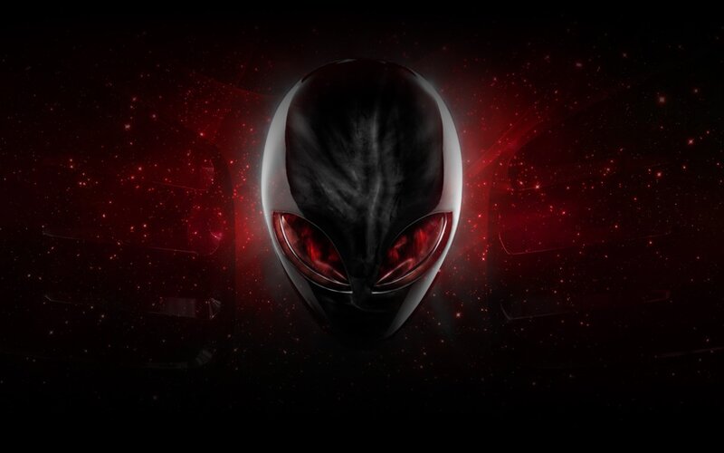 Alien Head Logo — Black, Dramatic, Night