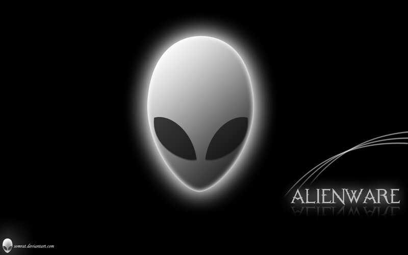 Alien Head Logo — Black, Dramatic