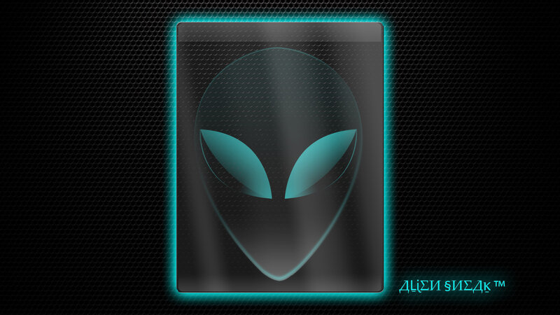 Alien Head Logo — Black, Futuristic