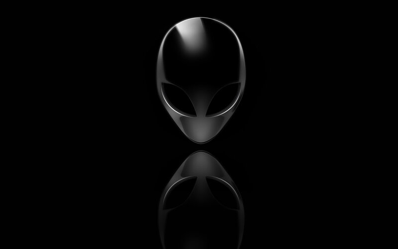 Alien Head Logo — Black, Minimalist