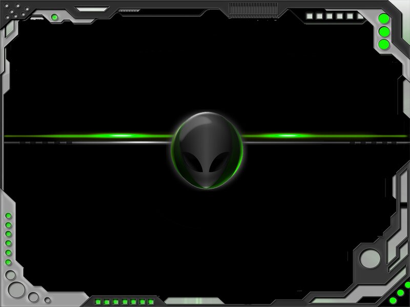 Alien Head Logo — Black, Technological