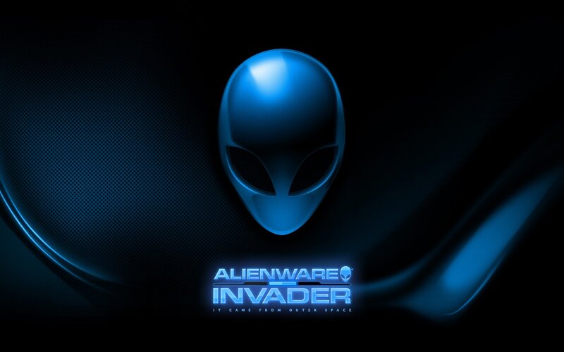 Alien Head Logo — Blue, Dark, Digital Art