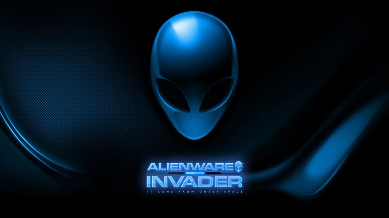 Alien Head Logo — Blue, Dark, Futuristic, Digital Art, Text