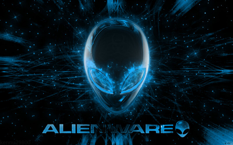 Alien Head Logo — Blue, Dramatic, Night