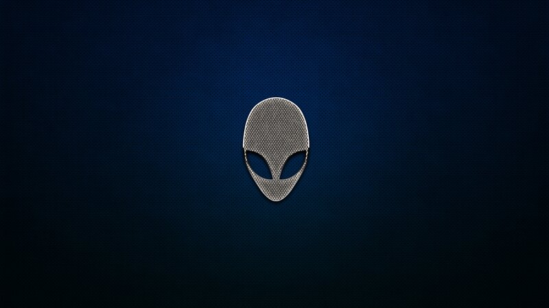 Alien Head Logo — Blue, Minimalist