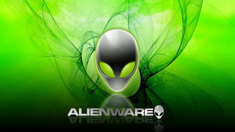 Alien Head Logo — Green, Futuristic, Digital Art, Text