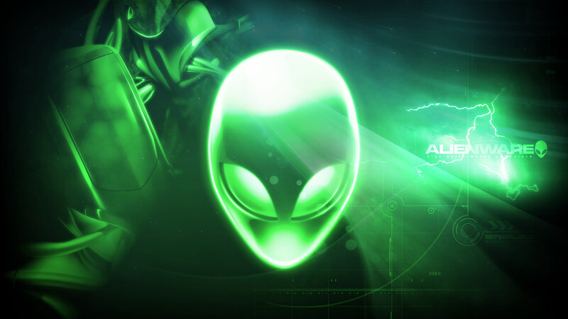 Alien Head Logo — Green, Futuristic, Digital Art