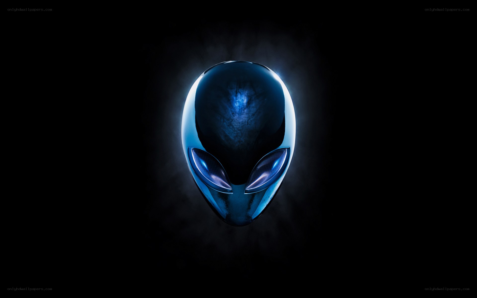 Alien head logo on black