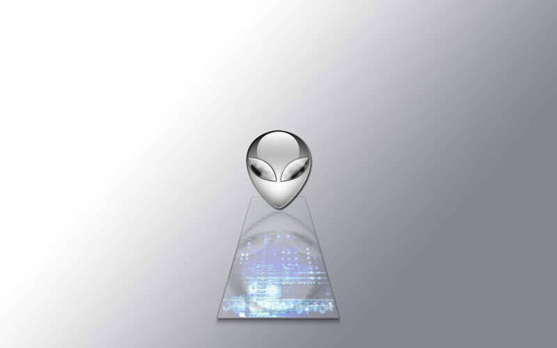 Alien head logo on circuit board