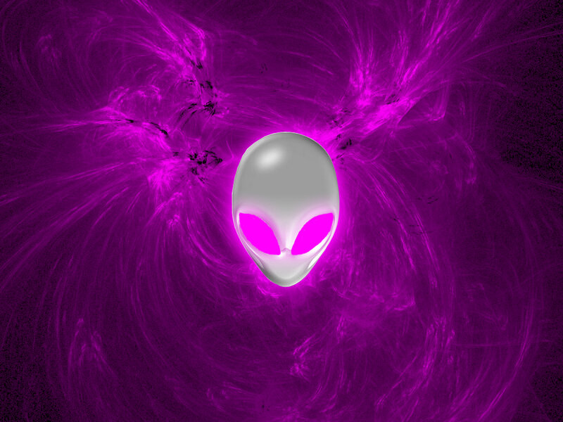 Alien Head Logo — Purple
