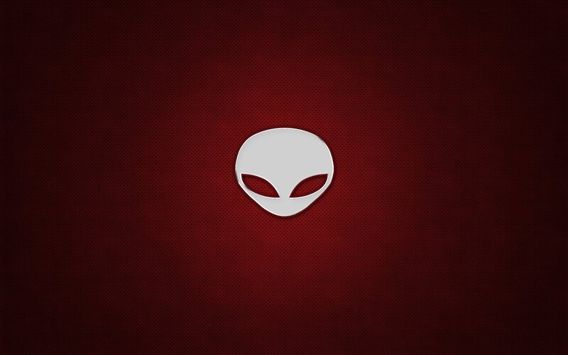Alien Head Logo — Red