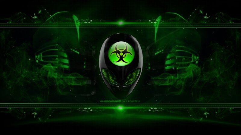 Alien Head with Biohazard Symbol