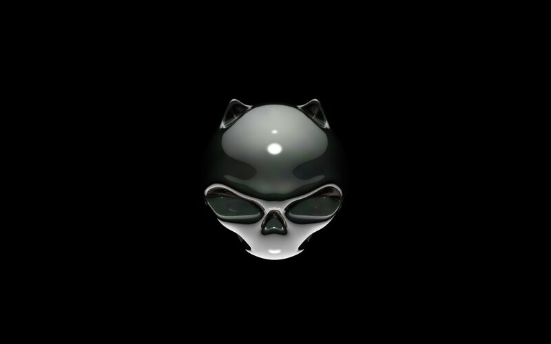 alien head with cat ears