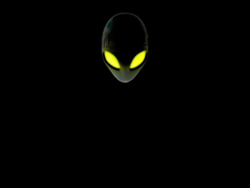 Alien Head with Glowing Eyes