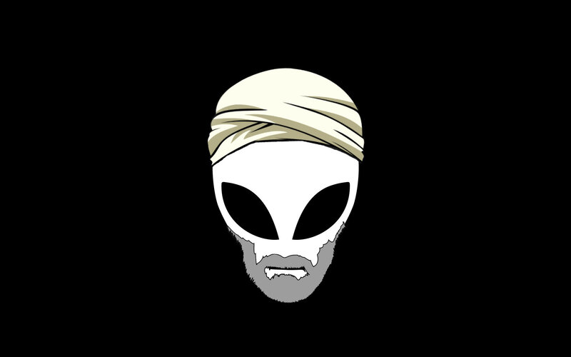 Alien Head with Turban — White