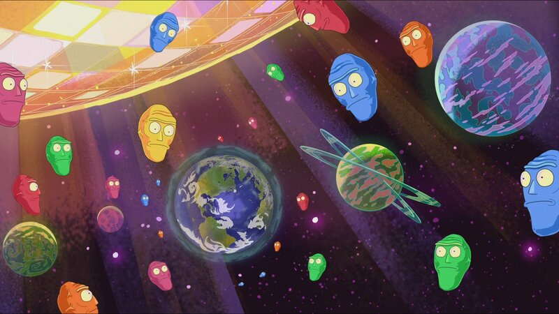 Alien Heads in Space — Purple