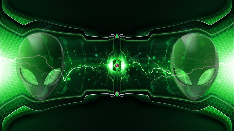 Alien Heads on Green Interface