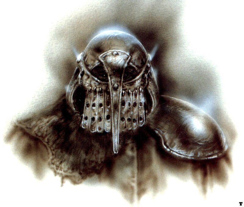 Alien helmet concept art
