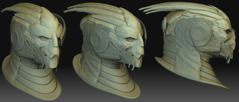 Alien Helmet Sculpture