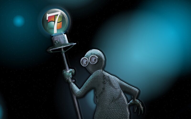 Alien Holding a Staff