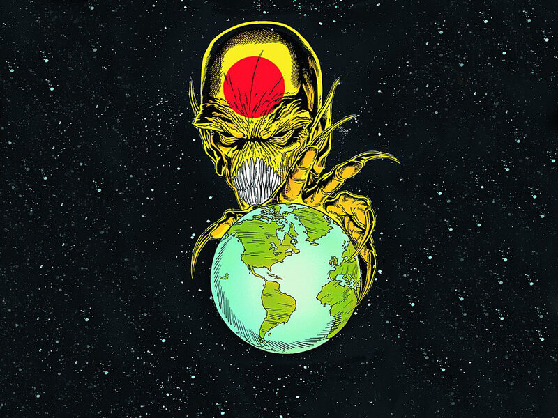Alien Holding Planet