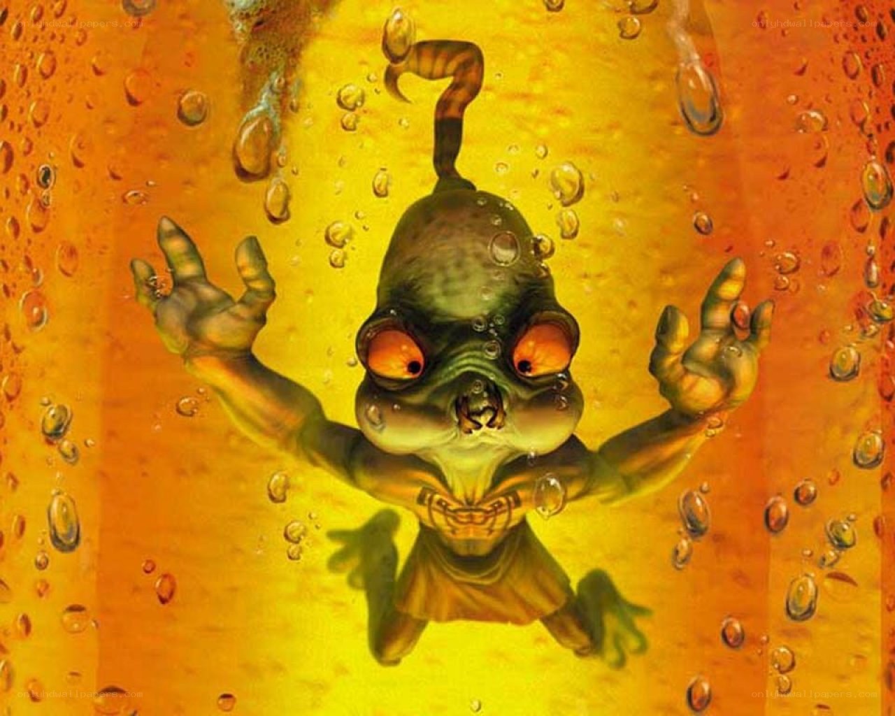 alien in a beer bottle