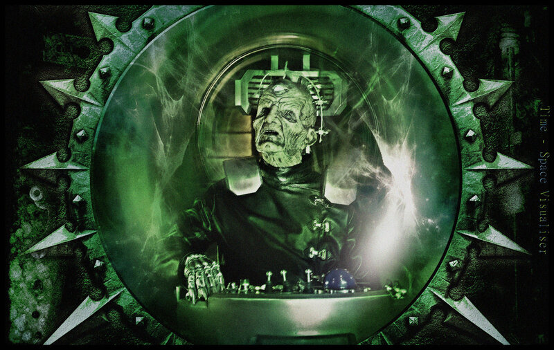 alien in a green chamber