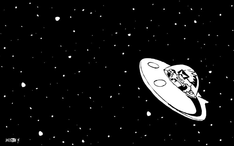 Alien in Flying Saucer