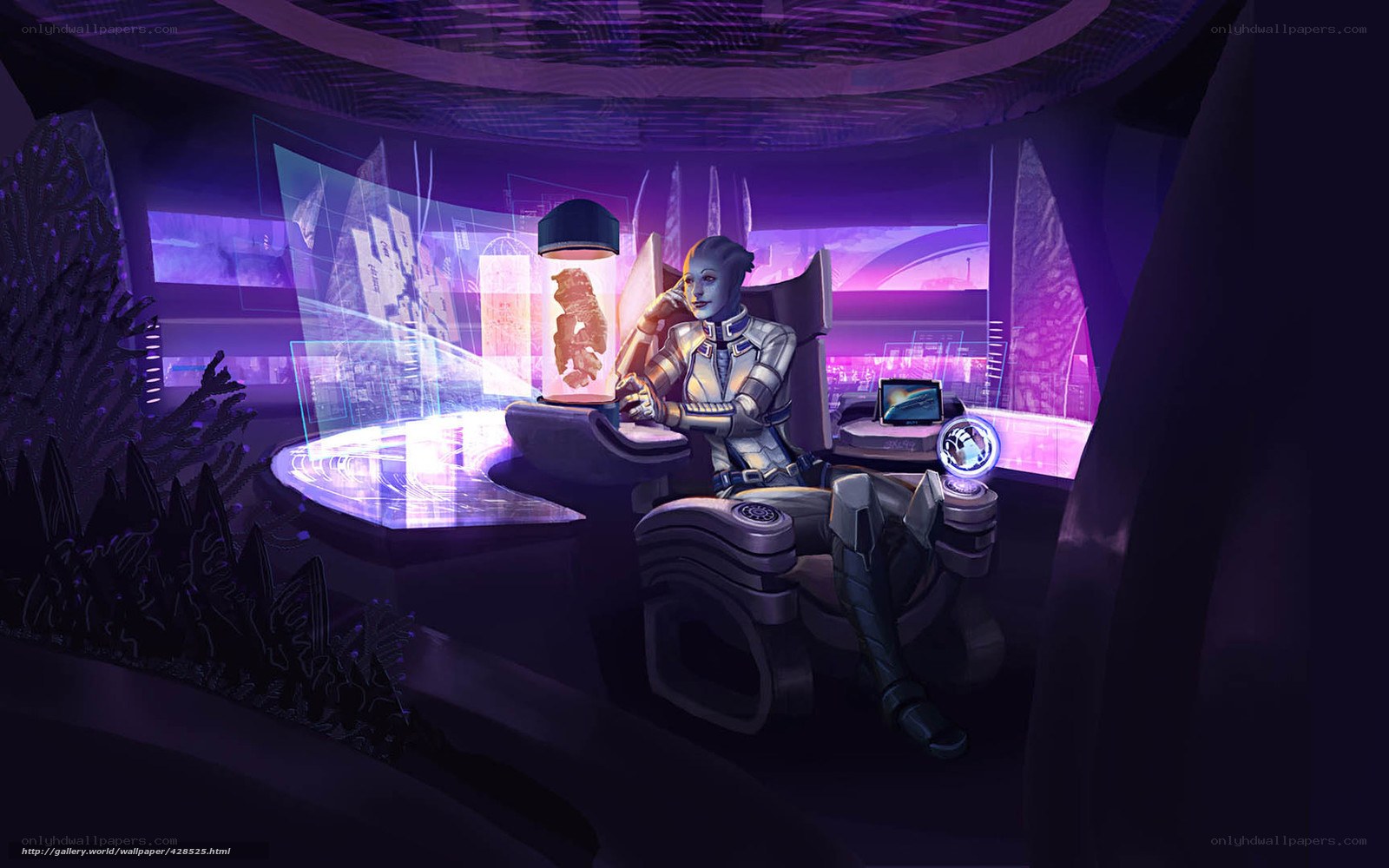 alien in futuristic cockpit