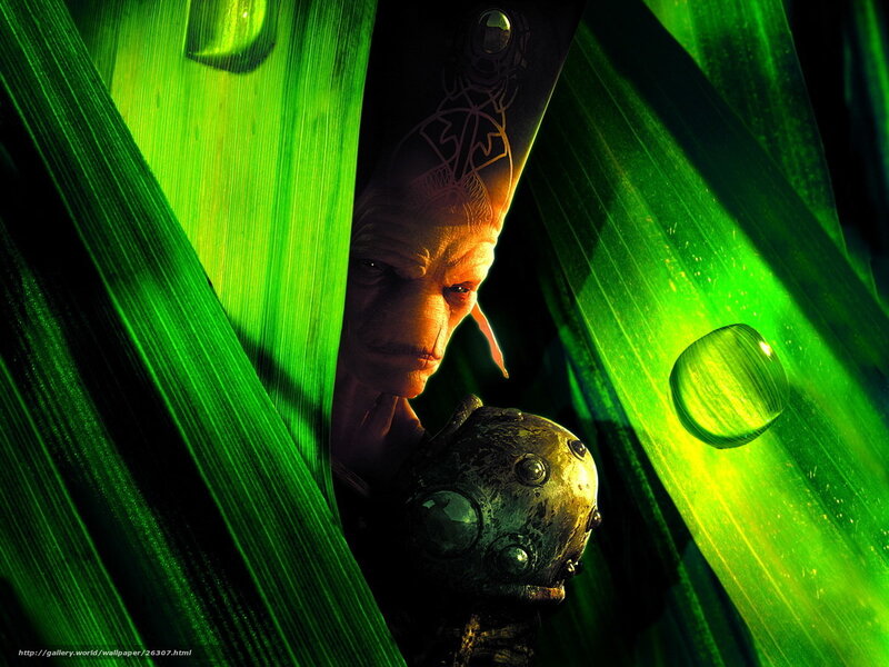 alien in green foliage