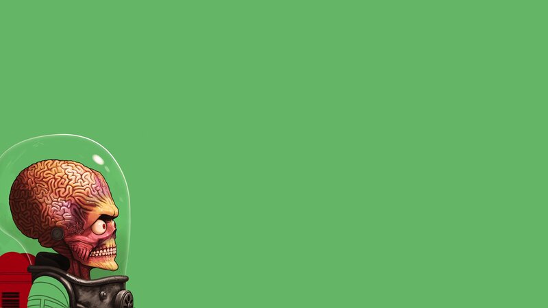 Alien in Helmet — Green