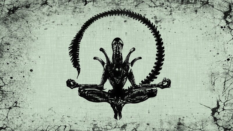 Alien in Meditation Pose