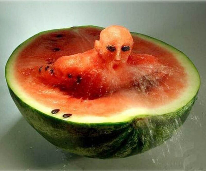 Alien in Watermelon — Red