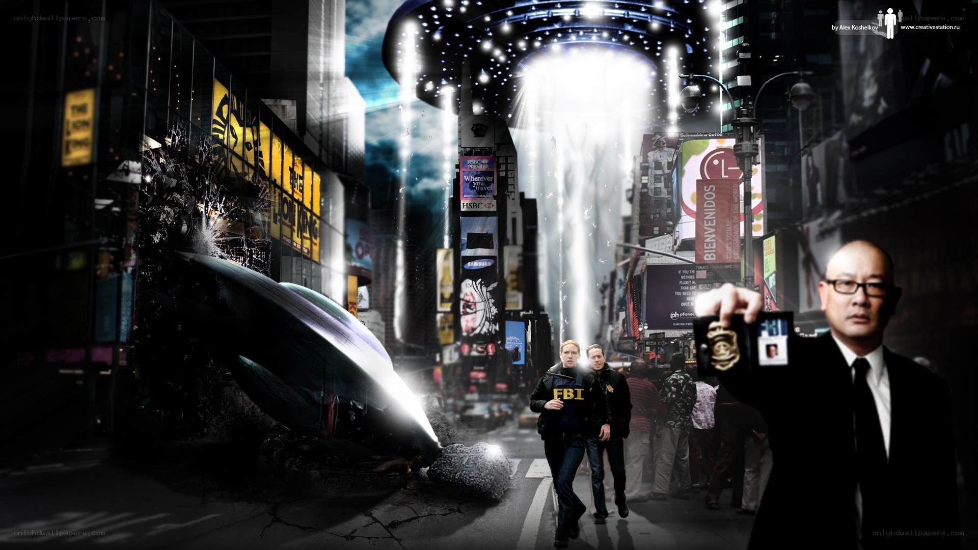 Alien invasion in city