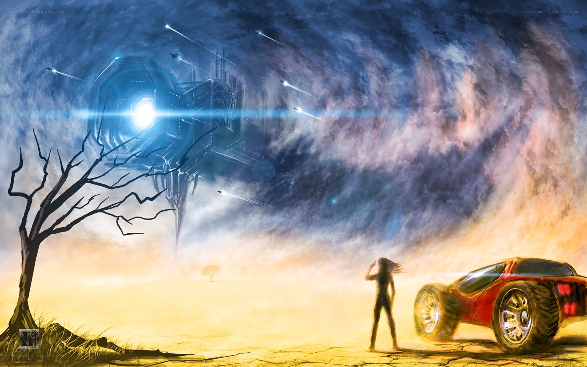 alien invasion on barren planet
