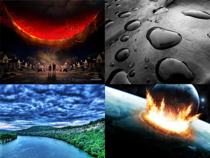 Alien Invasion Scene — Red