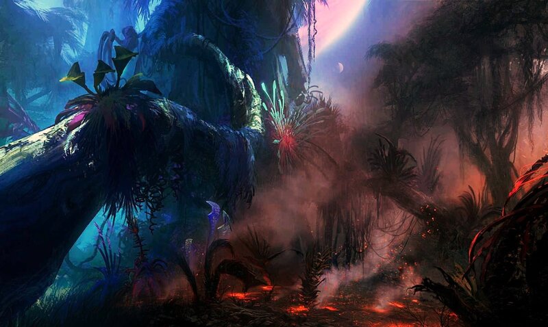 Alien Jungle Landscape — Blue