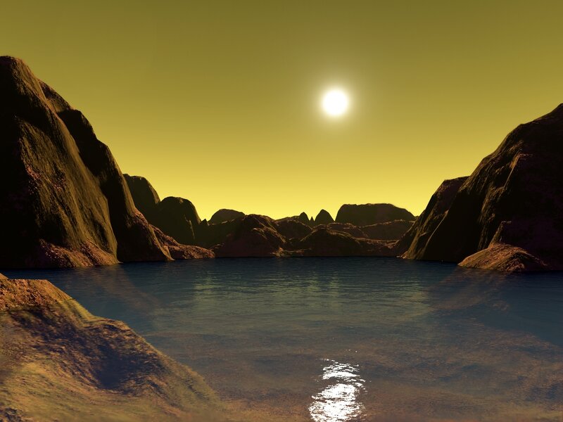 Alien Lake at Sunset