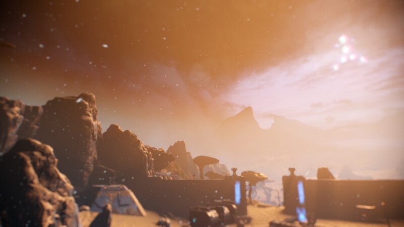 Alien Landscape at Dusk — Orange