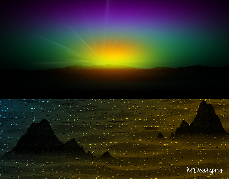 Alien Landscape at Sunrise — Purple
