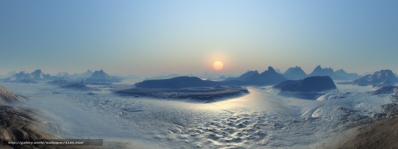 alien landscape at sunrise