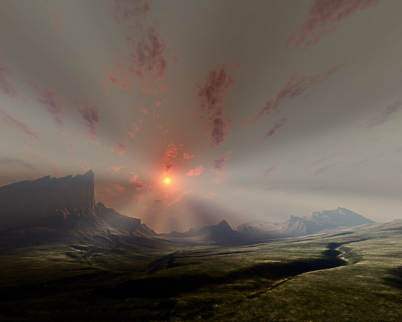 Alien Landscape at Sunset — Orange