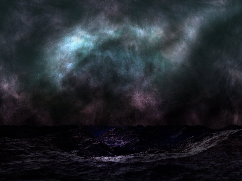 Alien Landscape under Nebula