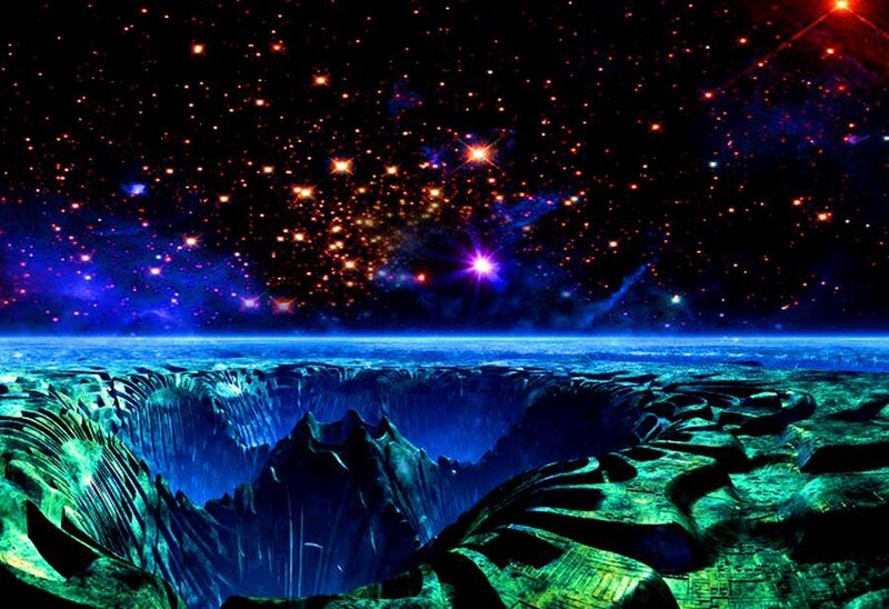 Alien Landscape under Stars