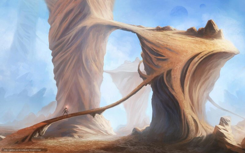 alien landscape with arch