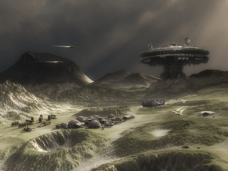 Alien Landscape with Base